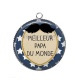 Pendentif Cabochon Argent - meilleur papa