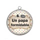 Pendentif Cabochon Argent - un papa formidable