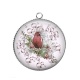 Pendentif Cabochon Argent - oiseau