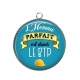 Pendentif Cabochon Argent - l'homme parfait est dans le BTP
