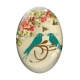 Cabochon Verre Ovale - oiseau