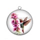 Pendentif Cabochon Argent - oiseau