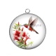 Pendentif Cabochon Argent - oiseau