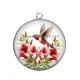Pendentif Cabochon Argent - oiseau