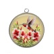 Pendentif Cabochon Argent - oiseau