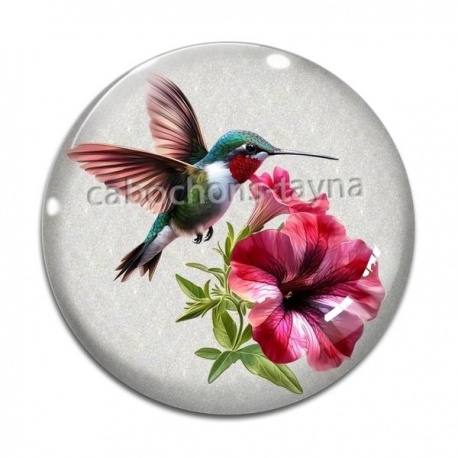 Cabochon Verre - oiseau