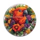 Cabochon Verre - perroquet