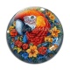 Cabochon Verre - perroquet