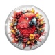 Cabochon Verre - perroquet