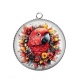 Pendentif Cabochon Argent - perroquet
