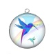 Pendentif Cabochon Argent - oiseau