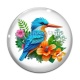 Cabochon Verre - oiseau