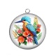 Pendentif Cabochon Argent - oiseau