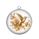 Pendentif Cabochon Argent - oiseau