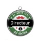 Pendentif Cabochon Argent - je suis un directeur qui déchire