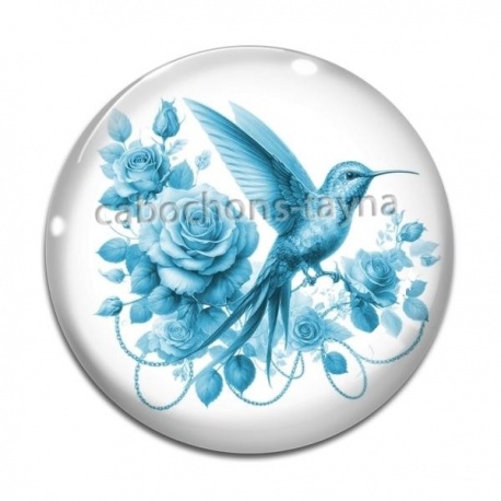 Cabochon Verre - oiseau