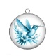Pendentif Cabochon Argent - oiseau