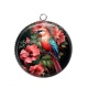 Pendentif Cabochon Argent - oiseau