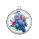 Pendentif Cabochon Argent - oiseau