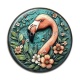 Cabochon Résine - flament rose