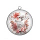 Pendentif Cabochon Argent - perruche