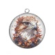 Pendentif Cabochon Argent - faucon