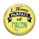 Cabochon Verre - l'homme parfait est maçon