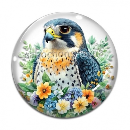 Cabochon Verre - faucon