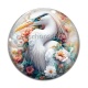 Cabochon Verre - oiseau