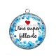 Pendentif Cabochon Argent - une super filleule