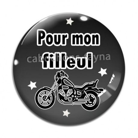 Cabochon Verre - pour mon filleul