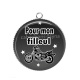 Pendentif Cabochon Argent - pour mon filleul
