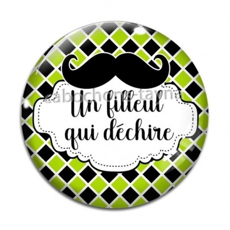 Cabochon Verre - un filleul qui déchire