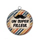 Pendentif Cabochon Argent - un super filleul