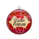 Pendentif Cabochon Argent - super filleule