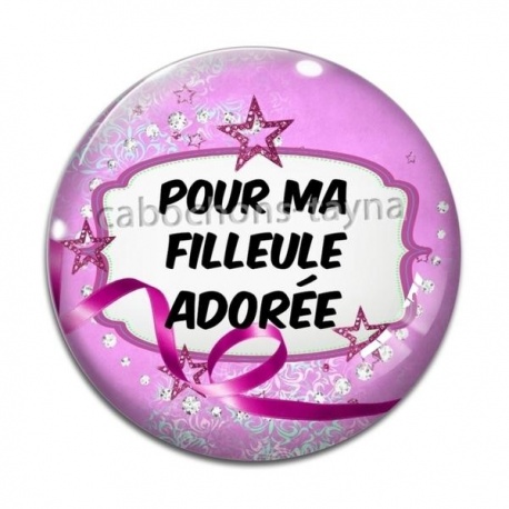 Cabochon Verre - pour ma filleule adorée