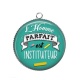 Pendentif Cabochon Argent - l'homme parfait est instituteur
