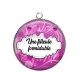 Pendentif Cabochon Argent - une filleule formidable