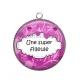 Pendentif Cabochon Argent - une super filleule