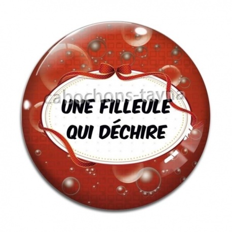 Cabochon Verre - une filleule qui déchire