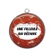Pendentif Cabochon Argent - une filleule qui déchire