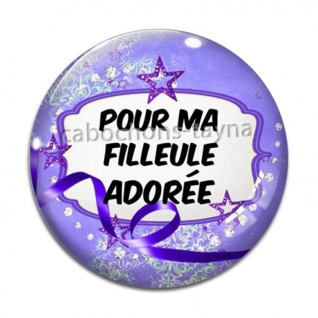 Cabochon Verre - pour ma filleule adorée