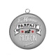 Pendentif Cabochon Argent - l'homme parfait est médecin