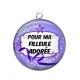 Pendentif Cabochon Argent - pour ma filleule adorée