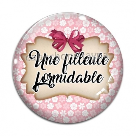 Cabochon Verre - une filleule formidable