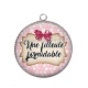 Pendentif Cabochon Argent - une filleule formidable