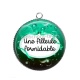 Pendentif Cabochon Argent - une filleule formidable