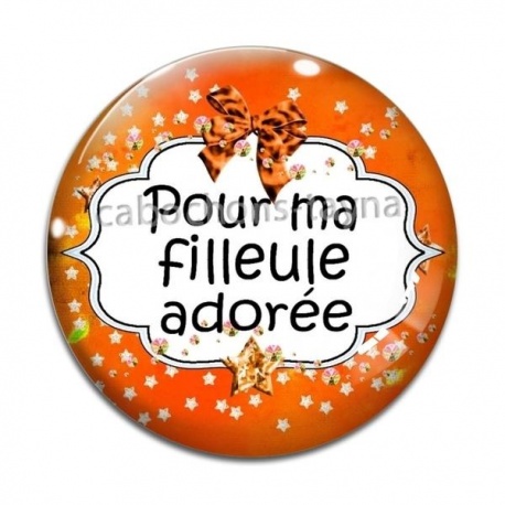 Cabochon Verre - pour ma filleule adorée