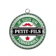 Pendentif Cabochon Argent - je suis un petit fils formidable
