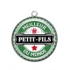 Pendentif Cabochon Argent - meilleur petit fils